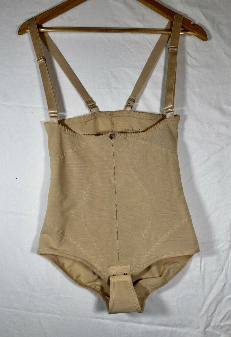 Design Veronique #165 Non-Zippered Torso Brief Surgical Garment Champagne XL